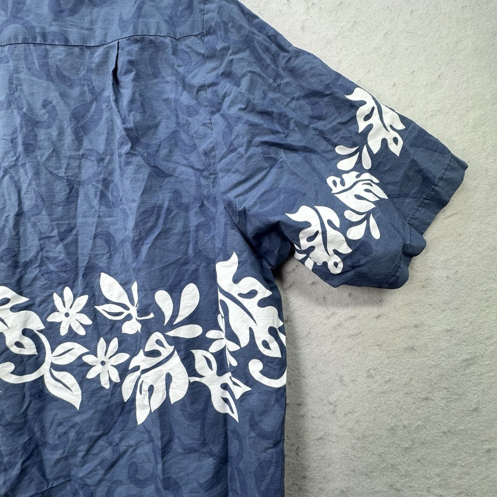 VINTAGE RJC Men Button Up Shirt 2XL Blue Classic Tropical Hawaiian Shirt USA - Picture 10 of 13